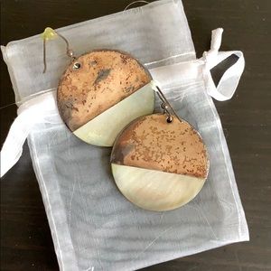 Anthropologie Abalone Earrings